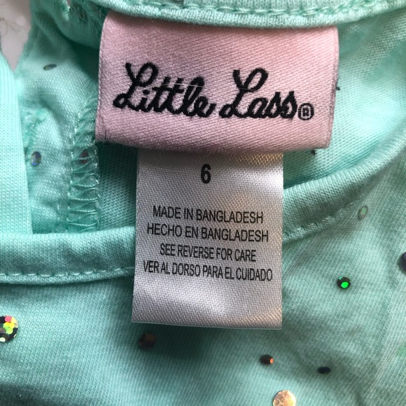 Little Lass 2 piece set unicorn overall outfit, size 6 - Picture 10 of 11